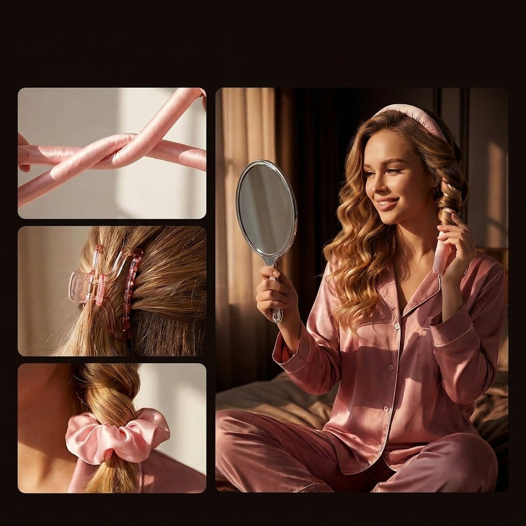 Heatless Hair Curling Rod Damage Free No Heat Overnight Curling Rod for Women And Girls