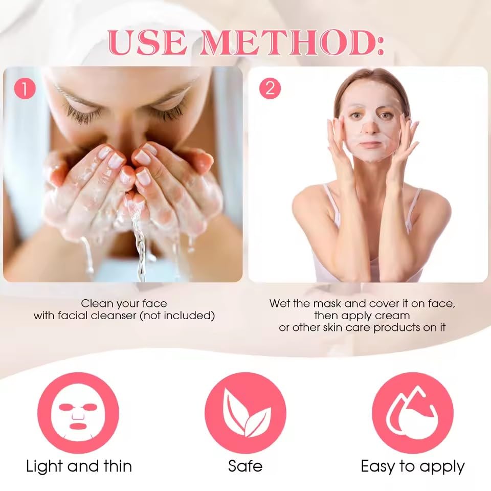 Premium Compressed Dry Sheet Mask Tablets for DIY Facial Skincare (50 Pcs)