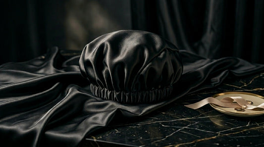 Luxury Silk Satin Bonnet for Sleeping Night cap Adjustable Hair Protection Bonnet for Curly, Natural & Braided Hair with free scrunchie