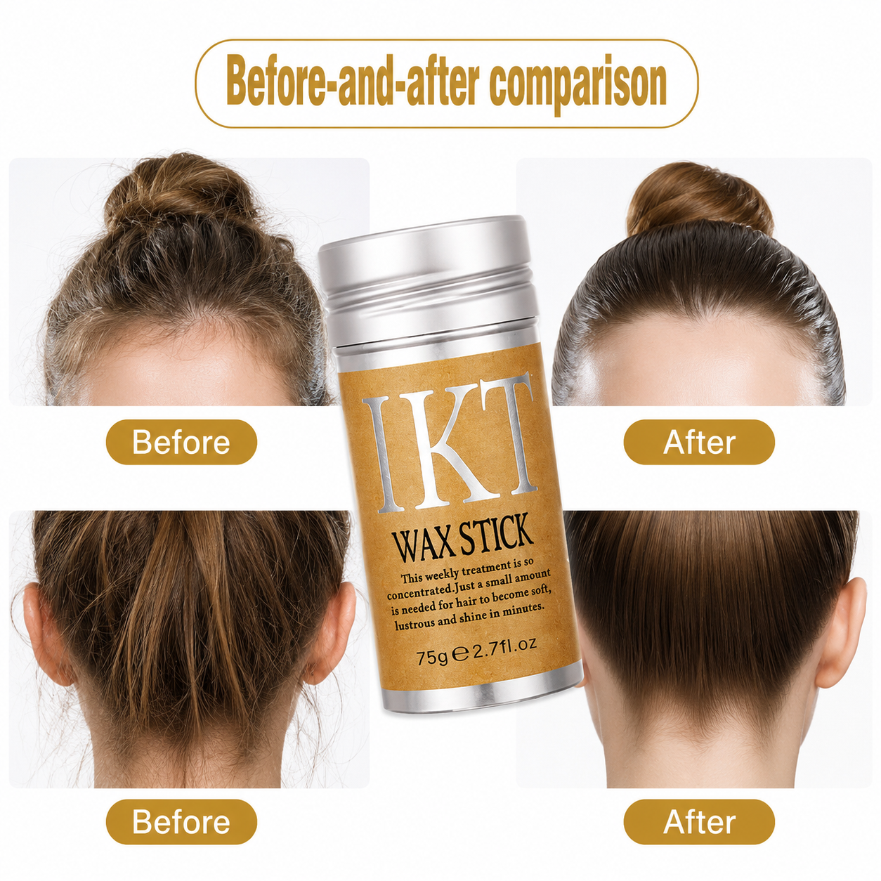 Viral Hair Wax Stick for Flyaways & Sleek Hair Styling