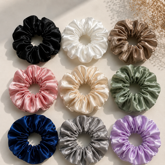 Luxury Silk Hair Care Bundle | Bonnet, Heatless Curling Rod & Scrunchies