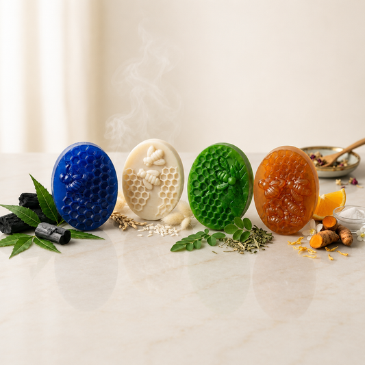 Organic Soap for Glowing Skin |Rice, Neem, Moringa & Kojic Acid Soap |Skin Brightening ,Chemical-Free Beauty Bar