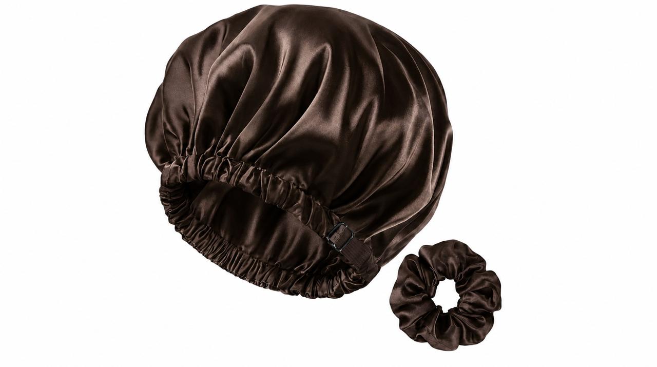 Premium Silk Hair Care Bundle – Bonnet, Scrunchie, Wooden Comb & Oil Bottle