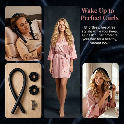 Heatless Hair Curling Rod Damage Free No Heat Overnight Curling Rod for Women And Girls