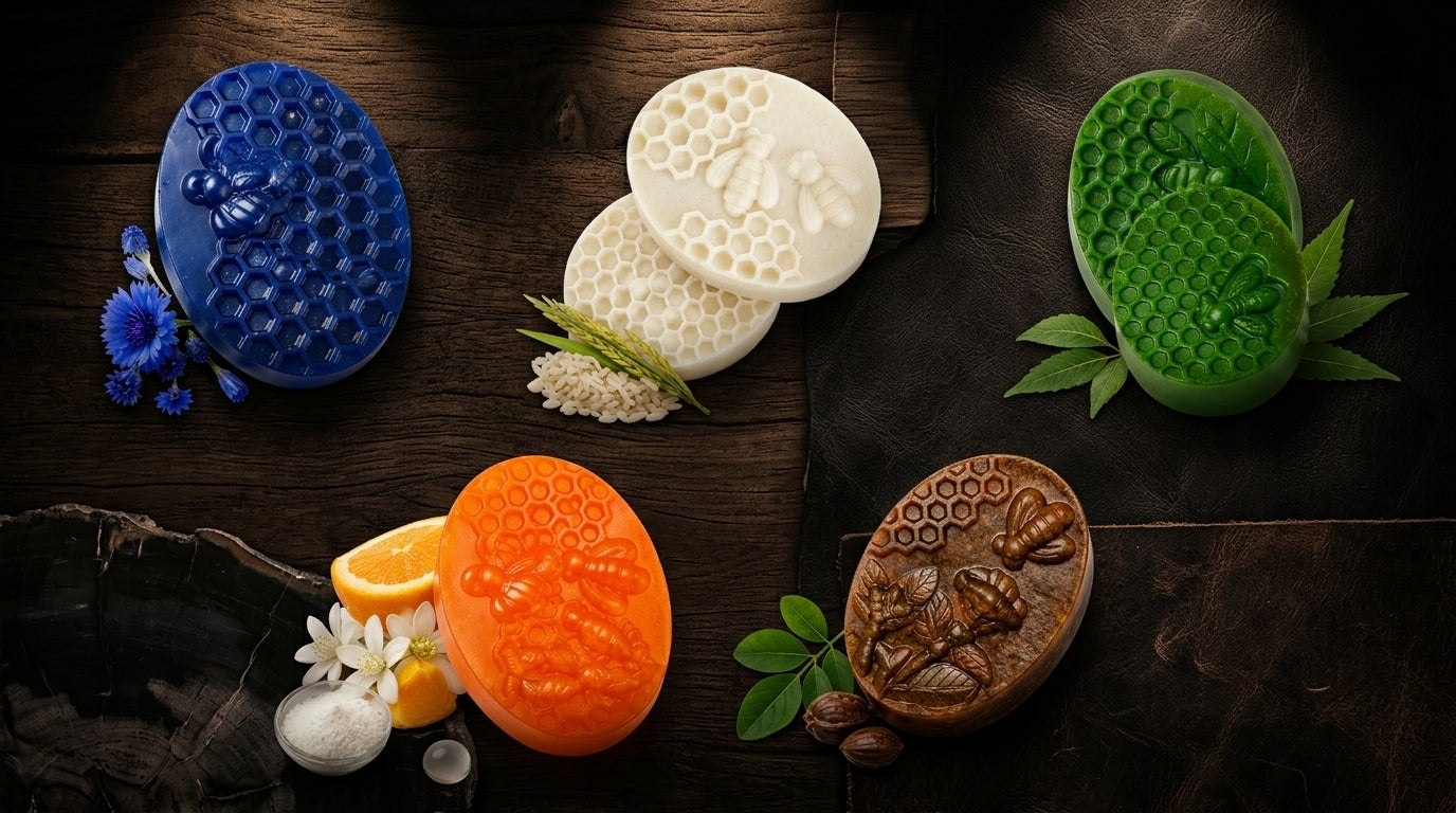 Organic Soap for Glowing Skin |Rice, Neem, Moringa & Kojic Acid Soap | Natural Skin Brightening ,Chemical-Free Beauty Bar