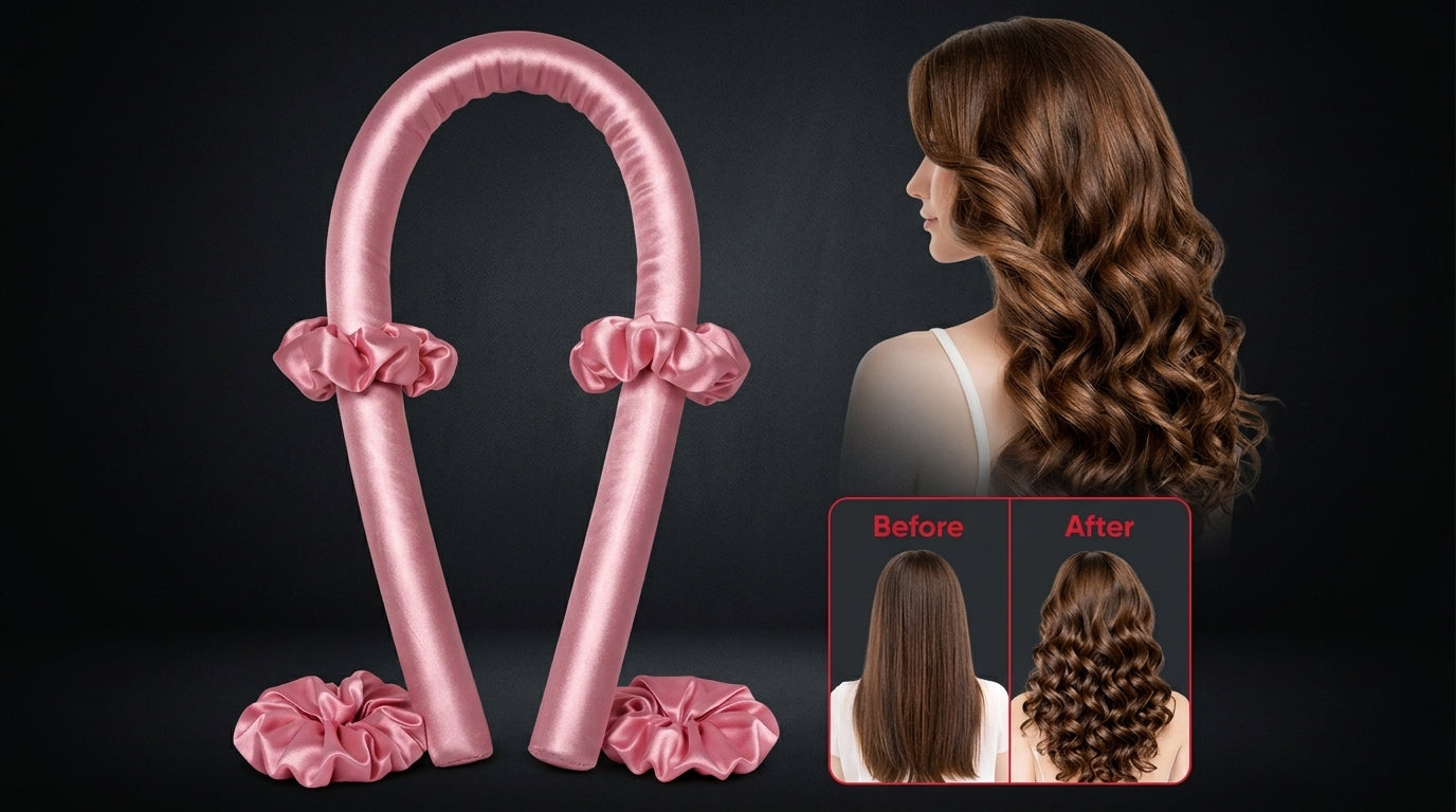 Heatless Hair Curling Rod Damage Free No Heat Overnight Curling Rod for Women And Girls